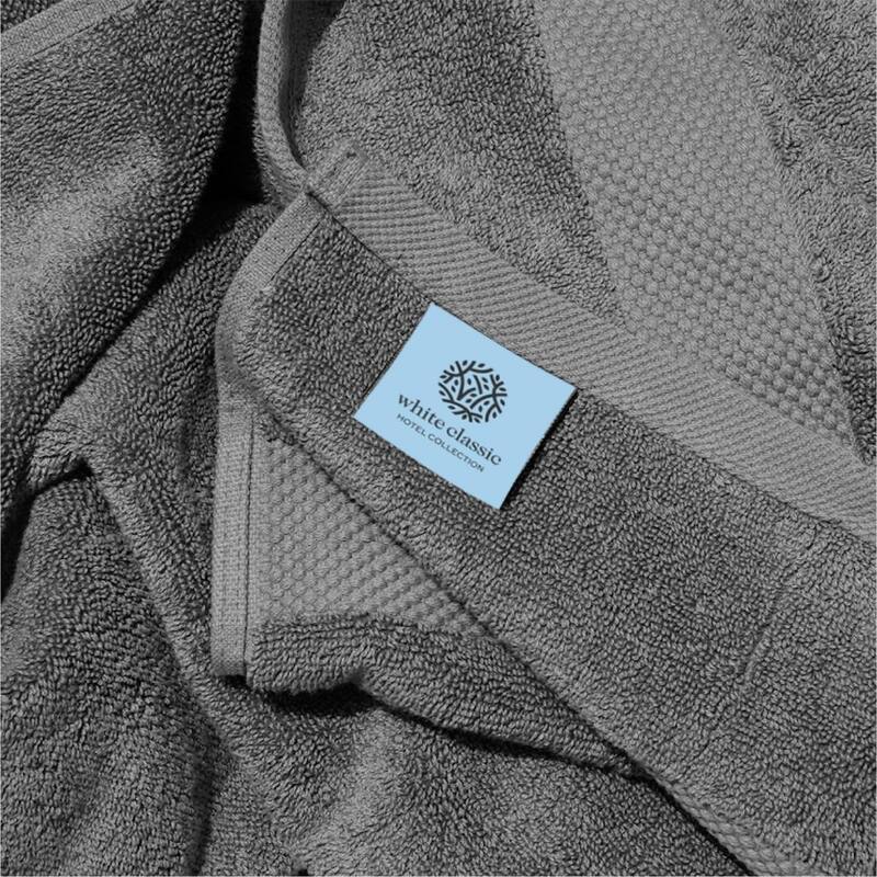 White Classic Luxury Cotton Oversized Bath Sheet 35x70 Set of 2 On